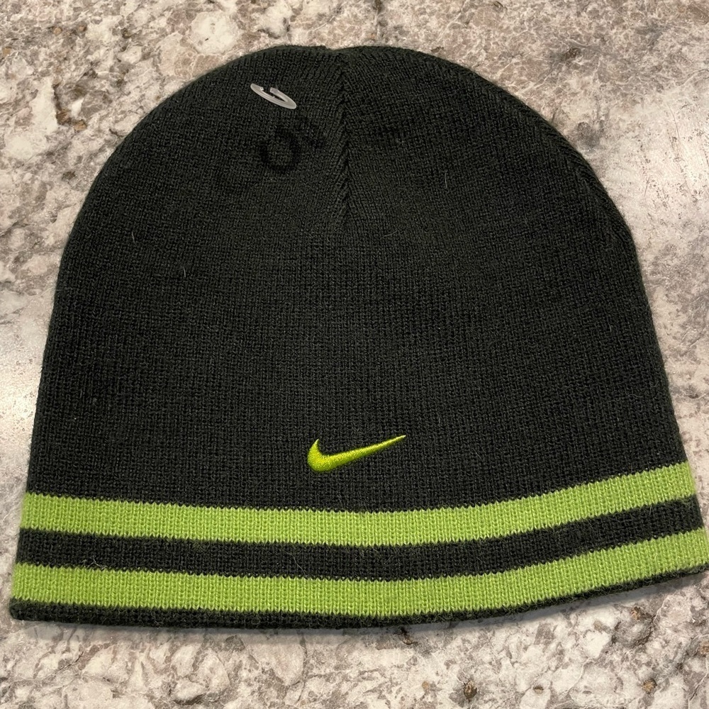 Nike Green and Black Youth Beanie